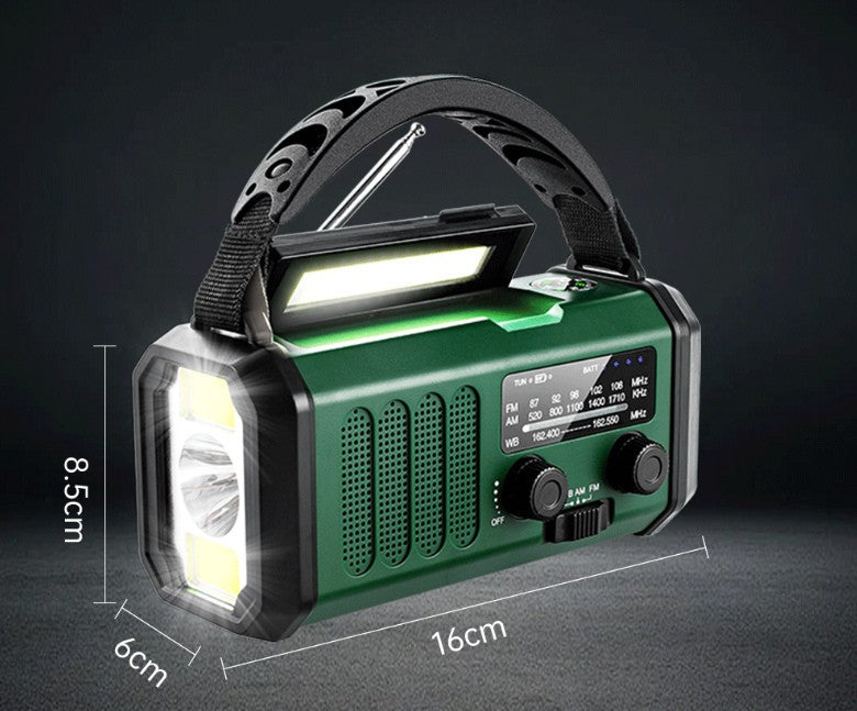 SURVIVOR PRO 10.000mAh NOODRADIO - SOLAR, HAND-CRANK & ZAKLAMP (EU)