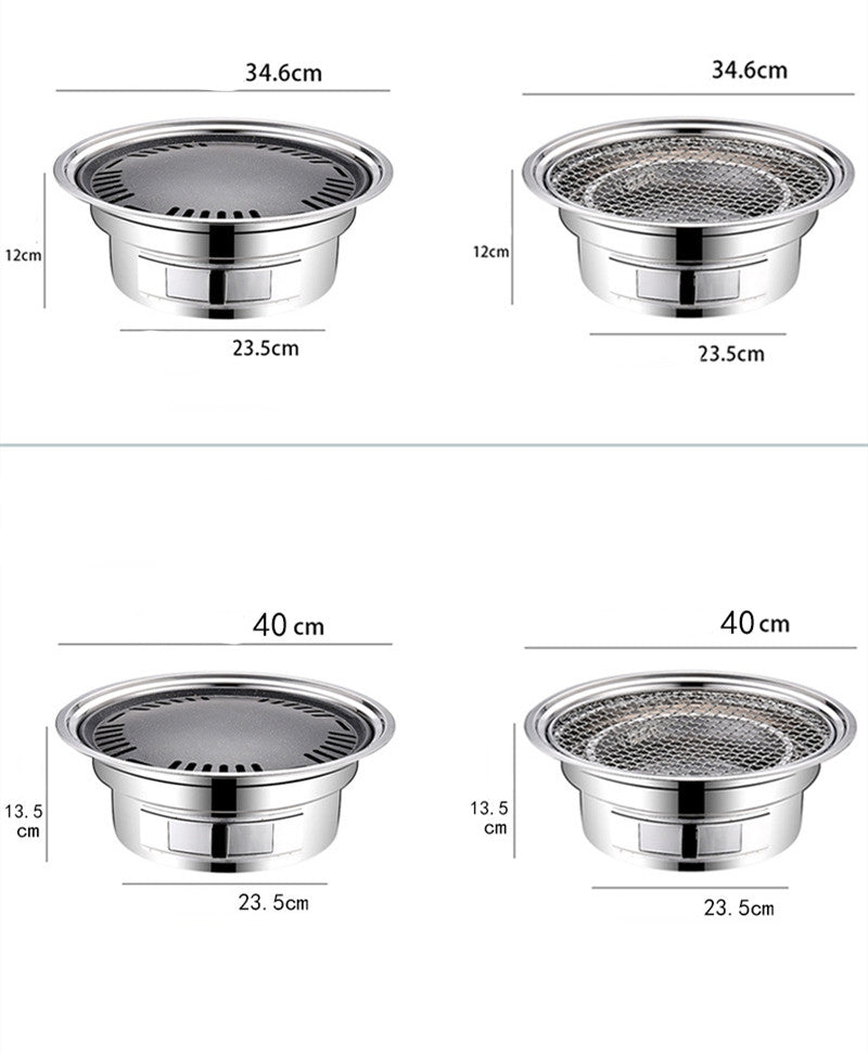 DRAAGBARE RVS HOUTSKOOL BBQ - COMPLETE SET