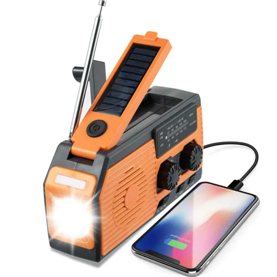 MINI SOLAR & CRANK NOODRADIO - OPTIONELE SETS
