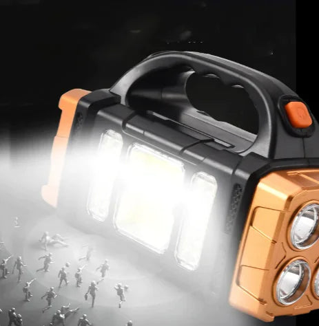 SOLAR DUEL-HEAD NOODLAMP OPLAADBAAR VIA ZON & USB
