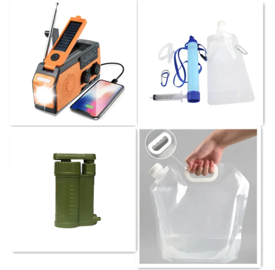 MINI SOLAR & CRANK NOODRADIO - OPTIONELE SETS