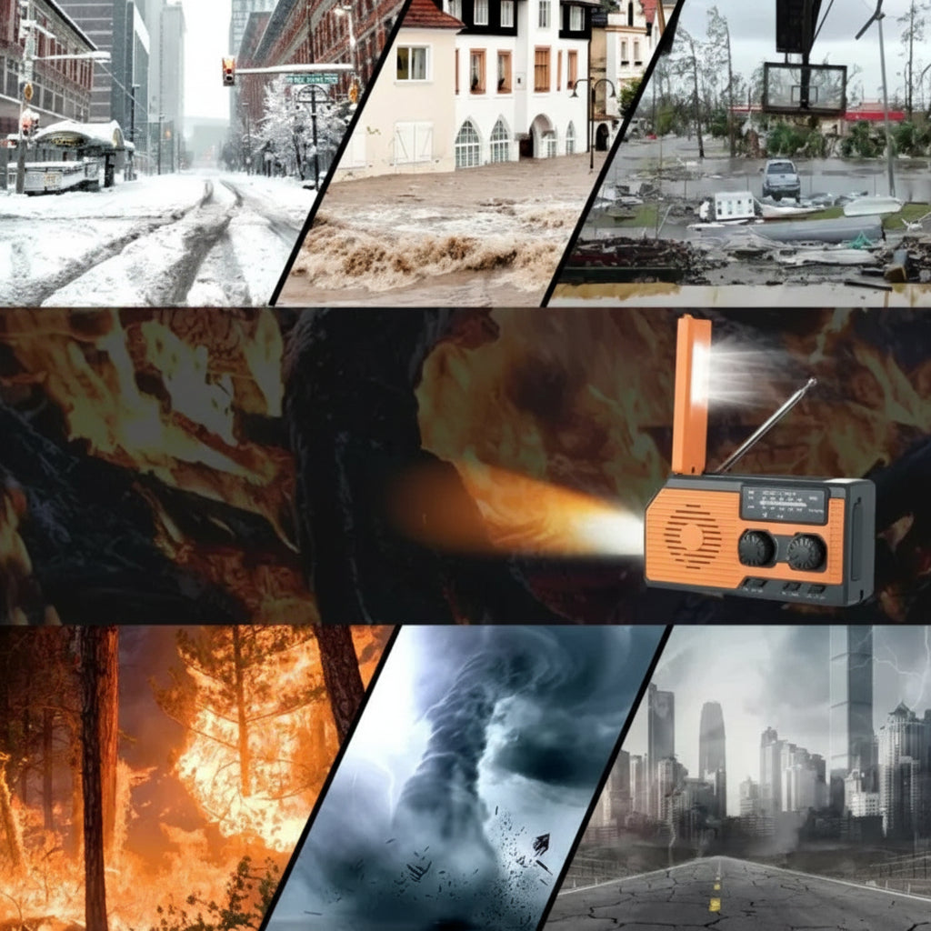 MINI SOLAR & CRANK NOODRADIO - OPTIONELE SETS